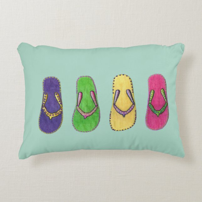 Beach Sandals Decorative Pillow (Front)