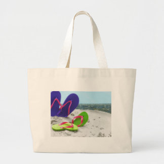 beach sandals large tote bag