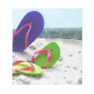 beach sandals notepad