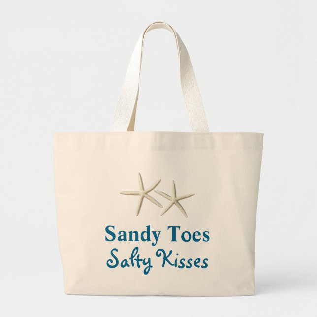 Beach Sandy Toes Salty Kisses Tote (Front)
