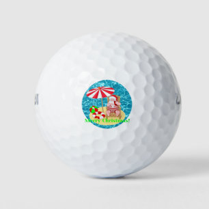 beach santa claus golf balls