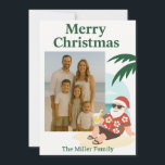 Beach Santa Funny Christmas Card<br><div class="desc">Share a smile with friends and family by sending out this Beach Santa Funny Christmas Card this season!</div>