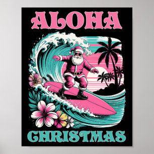 Beach Santa Summer Christmas In July Poster