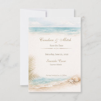 Beach Save the Date Card