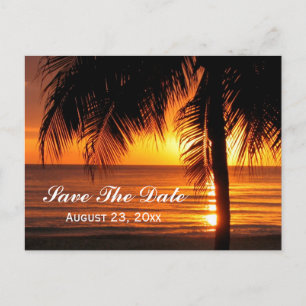 Beach Save the Date Destination Wedding Card