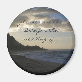 beach save the date magnet