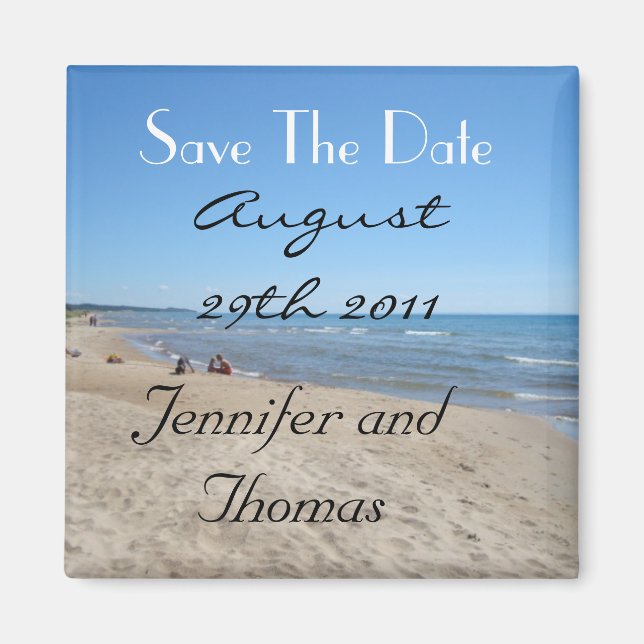 Beach Save The Date Magnet (Front)