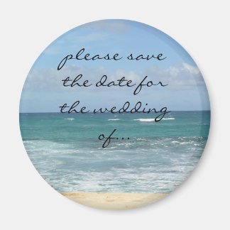 beach save the date magnet