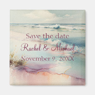 Beach Save the Date Magnet