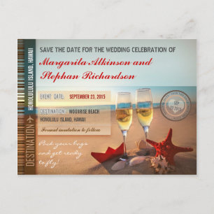 Beach Save the Date Postcards