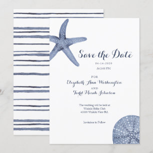 Beach Save the Date Watercolor Card