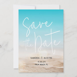 Beach "Save the Date" Wedding Invitation