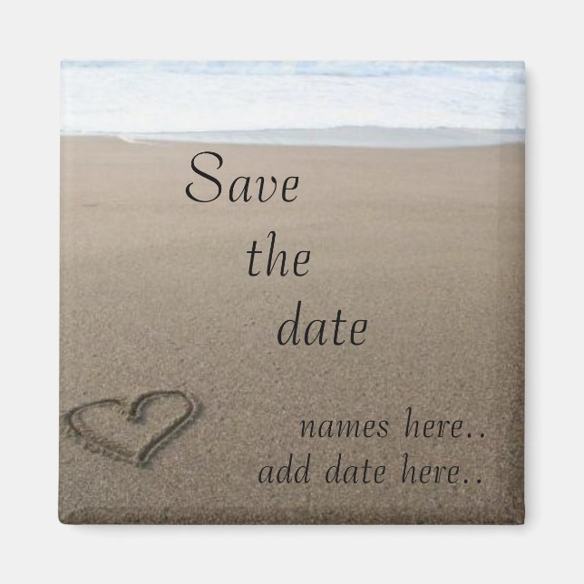Beach save the dates magnet (Front)