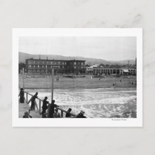 Beach Scene at Seaside, Oregon Photograph Postcard