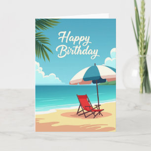 Beach Scene Birthday Card