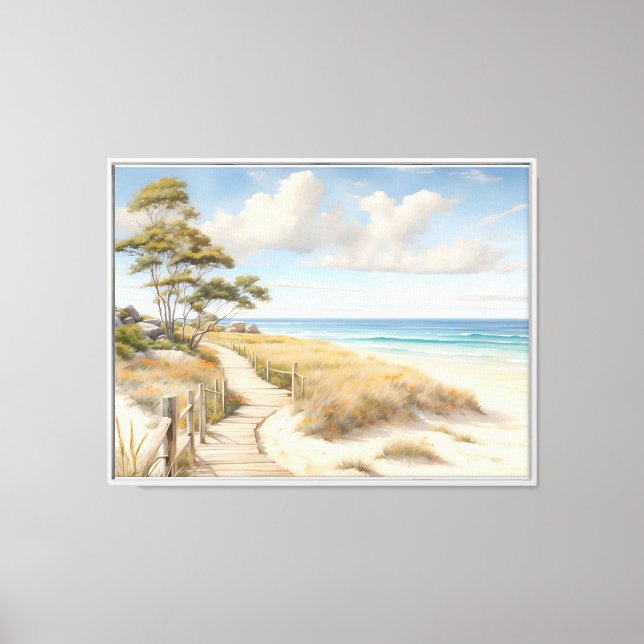 Beach Scene Canvas Wall Art (Front)