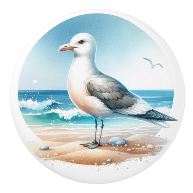 Beach Scene  Ceramic Knob (Front)