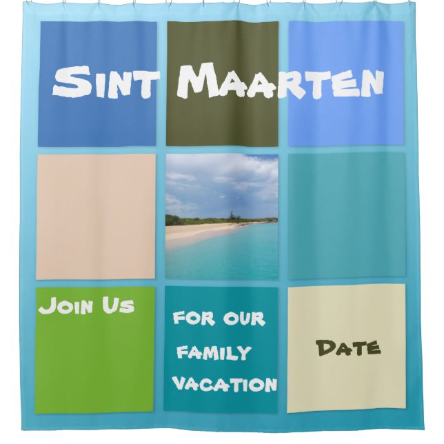 Beach Scene Colours of St. Maarten (Front)