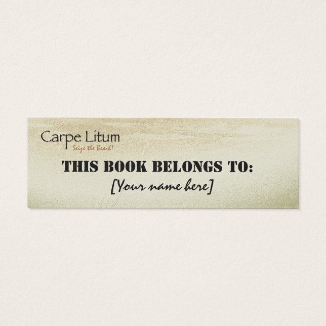 Beach Scene Custom Bookmark (Back)