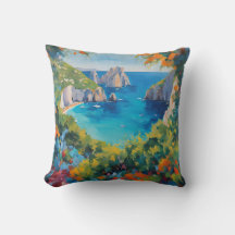 Beach Scene Europe Colourful Coastal Art