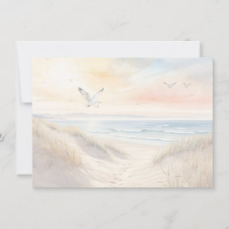Beach Scene Flat Note Card