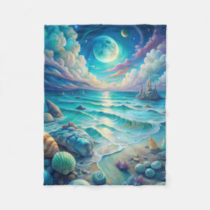 Beach Scene  Fleece Blanket