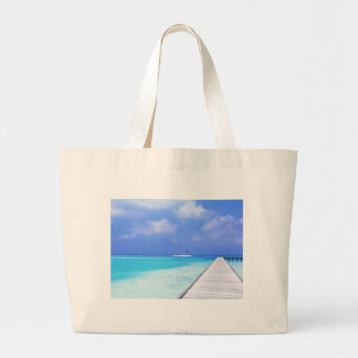 BEACH SCENE LARGE TOTE BAG