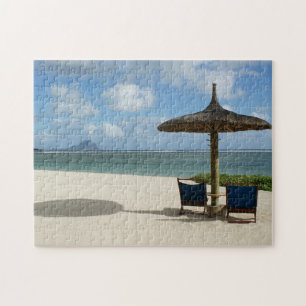 Beach scene Mauritius. Jigsaw Puzzle