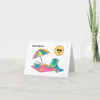 Beach Scene Personalized Stationery Note Card