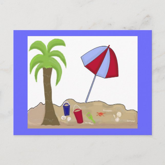 Beach Scene Postcard (Front)