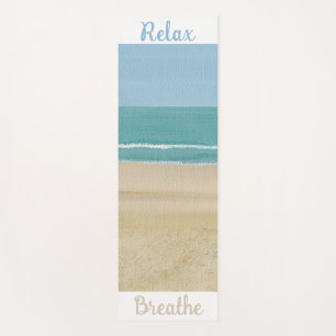 Beach Scene Sand Ocean Sky Yoga Mats