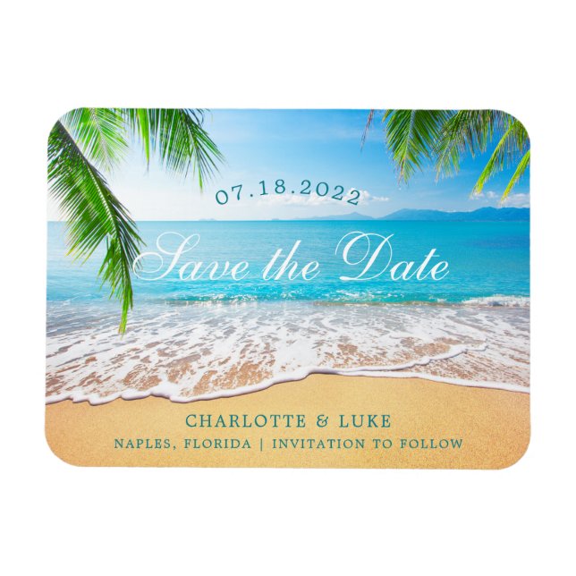 Beach Scene Save the Date Magnet (Horizontal)