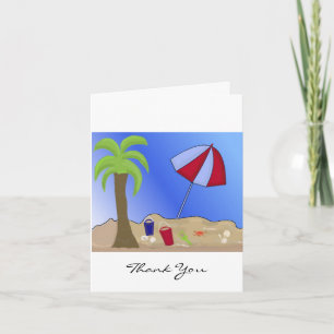Beach Scene Thank You Card