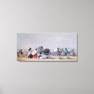 Beach Scene, Trouville, 1873 Canvas Print