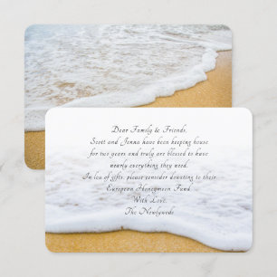 Beach Scene Wishing Well Wording Idea Cards