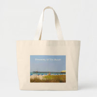 Beach Scene with Pier says "Beauty And The Beach!