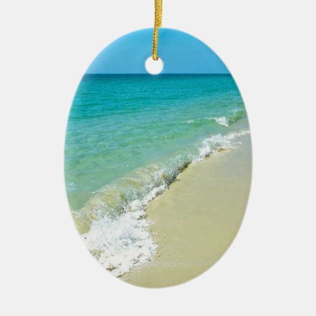 Beach scenery ceramic ornament (Front)