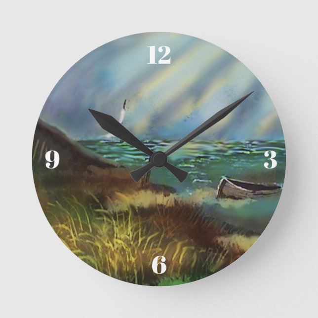 Beach Scenery Wall Clock (Front)