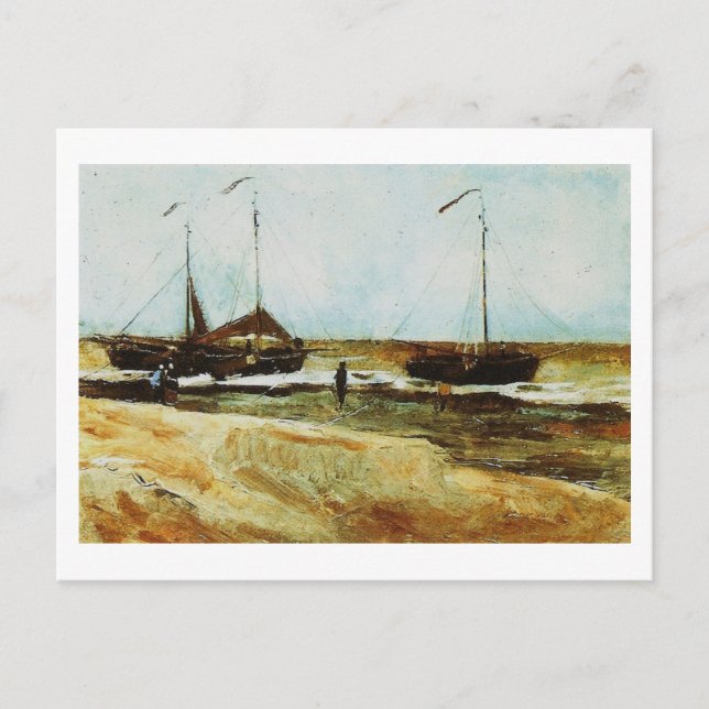 Beach Scheveningen, Calm Weather, Vincent van Gogh Postcard (Front)