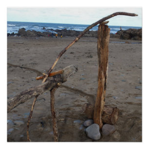 Beach Sculpture Poster