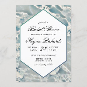 Beach Sea Glass Ocean Bridal Shower Invitation