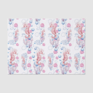 Beach sea horse and bubble pattern party tissue tissue paper