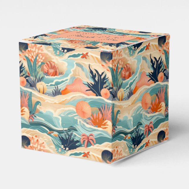 Beach Sea Life Favor Box (Front Side)