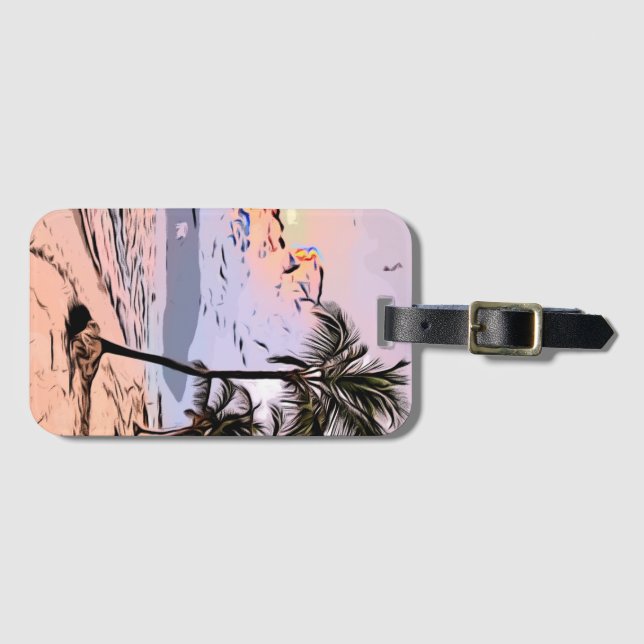 Beach, Sea, Ocean Luggage Tag (Front Horizontal)