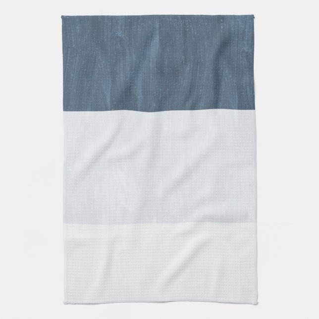 Beach Sea Ocean White Blue Kitchen Towel (Vertical)