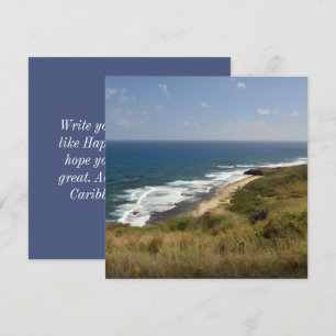  Beach Sea Sand Nature Sky Caribbean USVI Note Card
