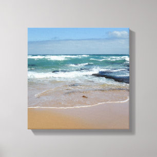 Beach Sea Sand Stretched Canvas Print