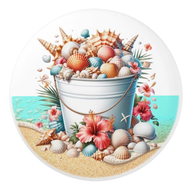 Beach Sea Shell Drawer Knobs - SRF (Front)