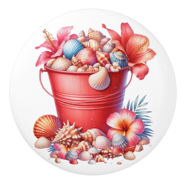 Beach Sea Shell Drawer Knobs - SRF (Front)