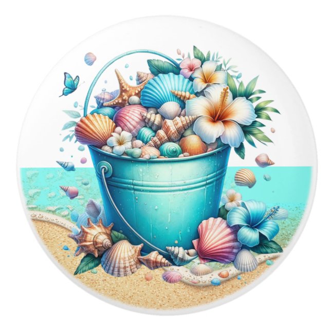 Beach Sea Shell Drawer Knobs - SRF (Front)